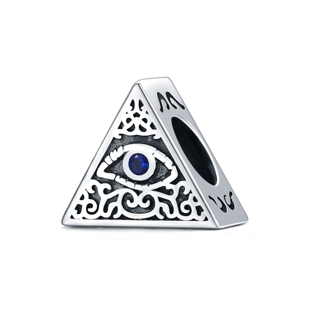 Talisman din argint Blue Eye Pyramid-Talismane