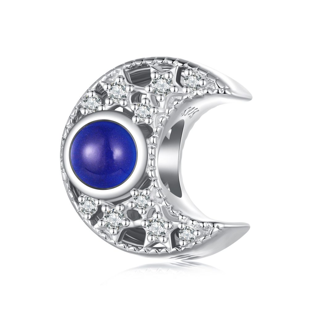 Talisman din argint Chameleon Half Moon-Talismane >> Talismane din Argint (toate)