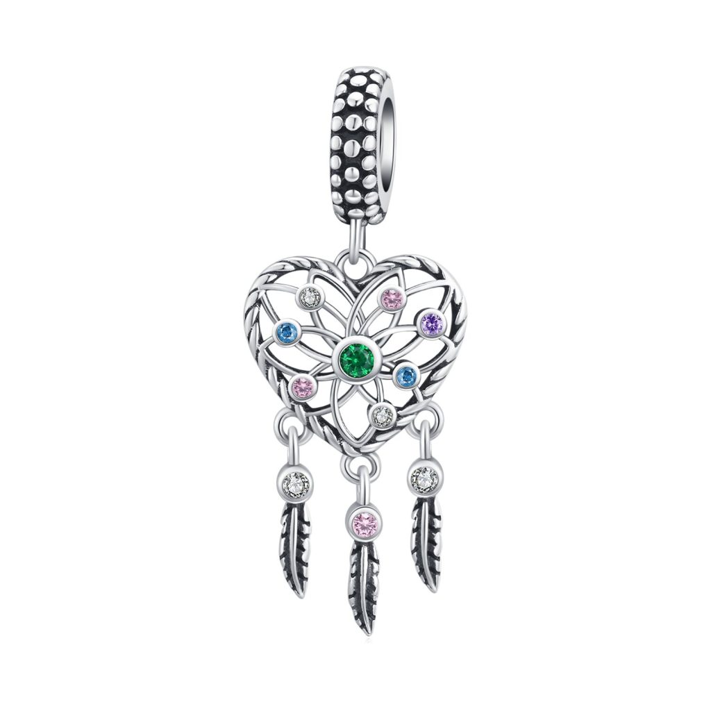 Talisman din argint Heart Dream Catcher-Talismane