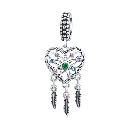 Talisman din argint Heart Dream Catcher-Talismane