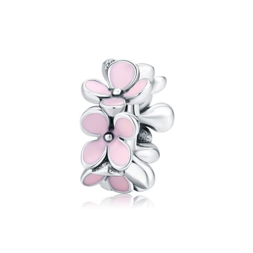 Talisman din argint Pink Flower Charm-Talismane