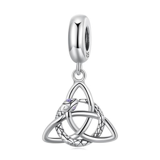 Talisman din argint Triquetra Snake-Talismane >> Talismane din Argint (toate)