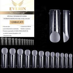 Tipsuri Full Cover Patrat Natural Slim 120 bucati- Everin - PN-SLIM - EVERIN-CONSUMABILE ❤️