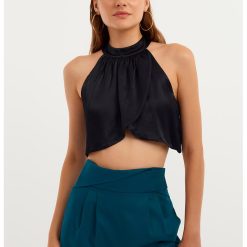 Top crop cu decolteu american-FEMEI-IMBRACAMINTE/Bluze