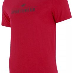 Tricou barbati - Bumbac - Rosu/Negru-BARBATI-IMBRACAMINTE/Tricouri si maiouri