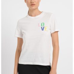 Tricou cu detaliu text-FEMEI-IMBRACAMINTE/Tricouri si maiouri