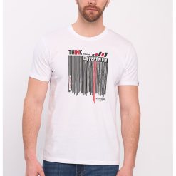 Tricou cu imprimeu si decolteu la baza gatului-BARBATI-IMBRACAMINTE/Tricouri si maiouri