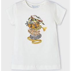 Tricou de bumbac cu imprimeu grafic-FETE-IMBRACAMINTE/Tricouri si maiouri