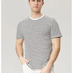 Tricou de bumbac in dungi Mila-BARBATI-IMBRACAMINTE/Tricouri si maiouri