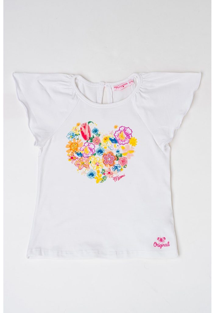 Tricou din amestec de bumbac cu model floral-FETE-IMBRACAMINTE/Tricouri si maiouri