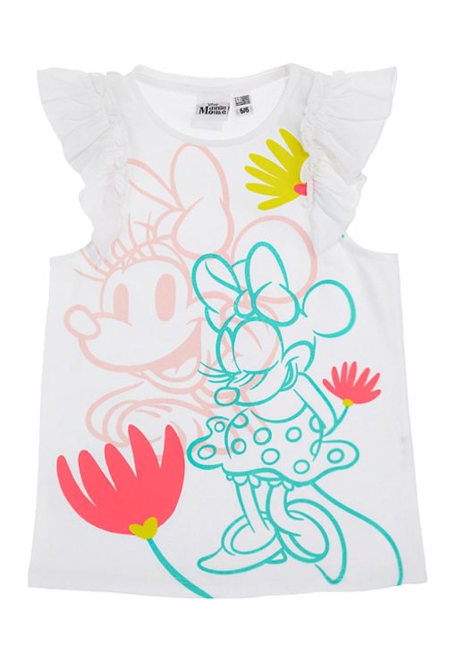 Tricou din bumbac cu imprimeu cu Minnie Mouse-FETE-IMBRACAMINTE/Tricouri si maiouri