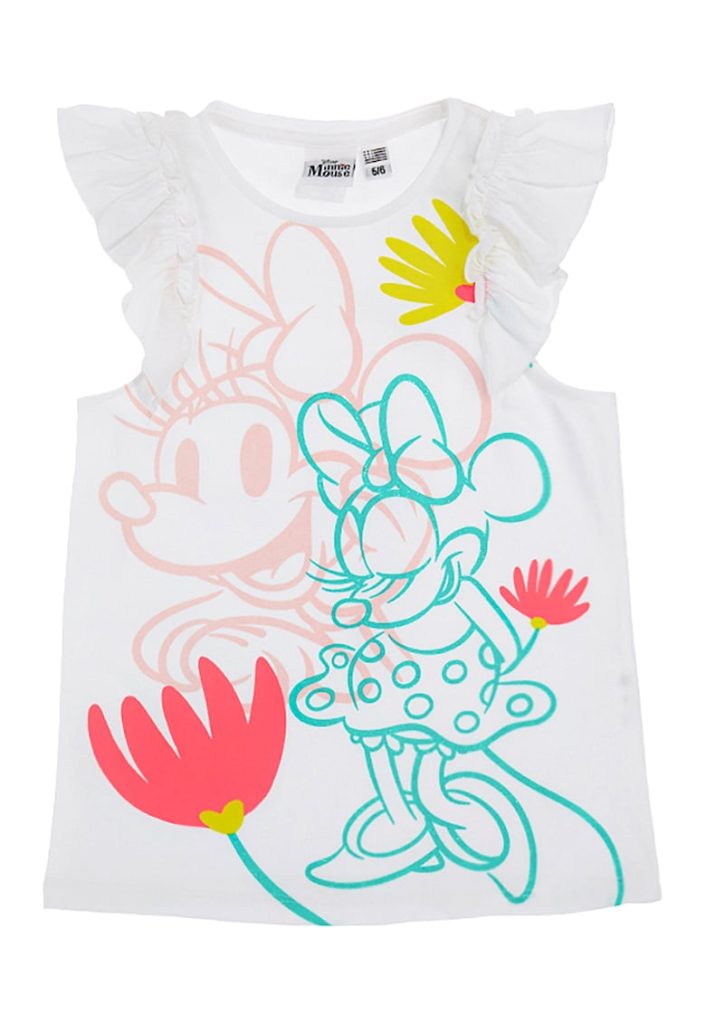 Tricou din bumbac cu imprimeu cu Minnie Mouse-FETE-IMBRACAMINTE/Tricouri si maiouri