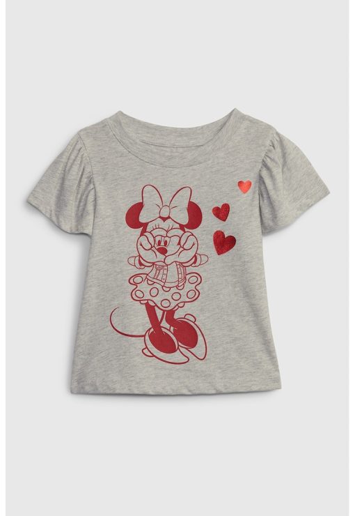 Tricou din bumbac organic cu imprimeu cu Minnie Mouse-FETE-IMBRACAMINTE/Tricouri si maiouri