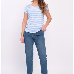 Tricou in dungi cu decupaj pe spate-FEMEI-IMBRACAMINTE/Tricouri si maiouri
