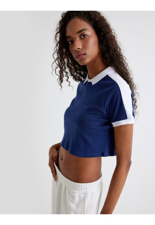 Tricou polo crop-FEMEI-IMBRACAMINTE/Tricouri si maiouri