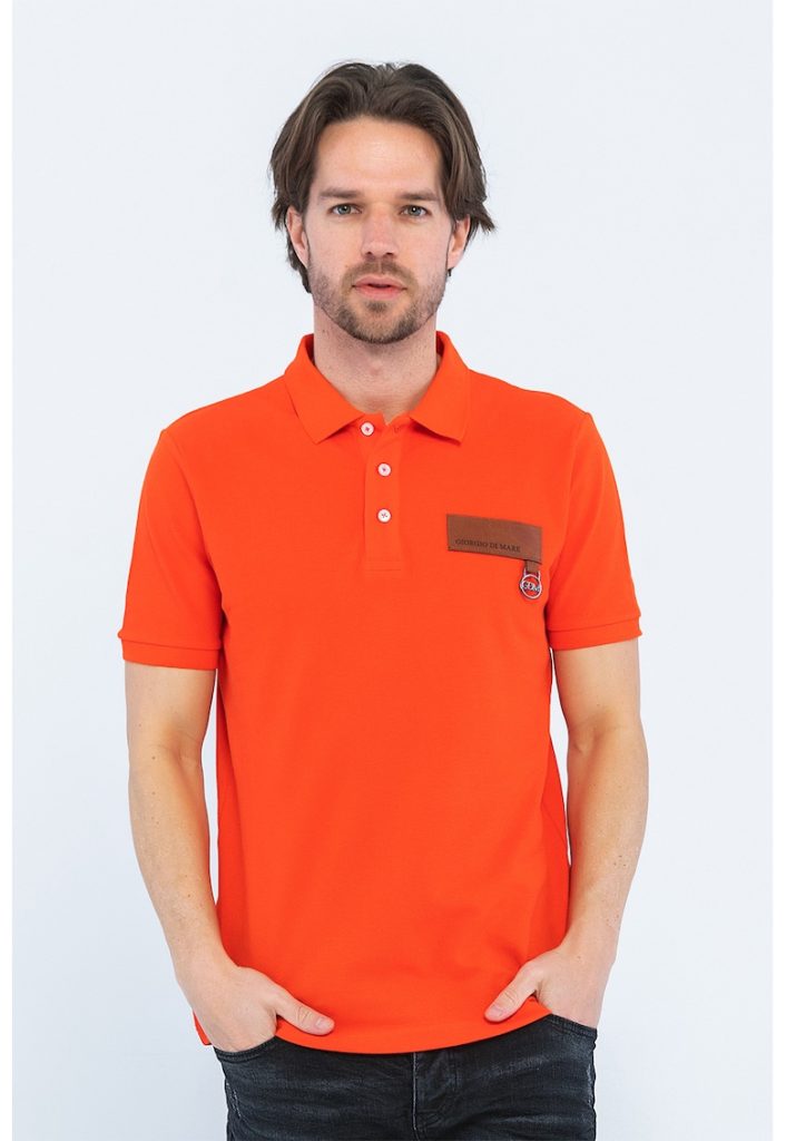 Tricou polo cu aplicatie logo-BARBATI-IMBRACAMINTE/Tricouri si maiouri