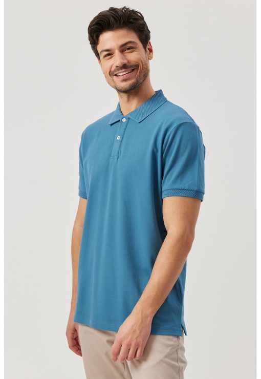 Tricou polo slim fit-BARBATI-IMBRACAMINTE/Tricouri si maiouri