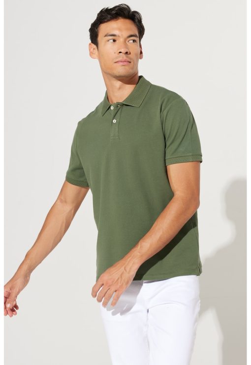 Tricou polo slim fit-BARBATI-IMBRACAMINTE/Tricouri si maiouri