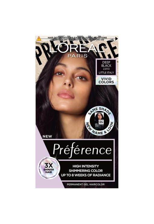 Vopsea de par permanenta cu amoniac Preference Vivid Colours 2.013 Deep Black - 204 ml-FEMEI-GENTI SI ACCESORII/Produse cosmetice