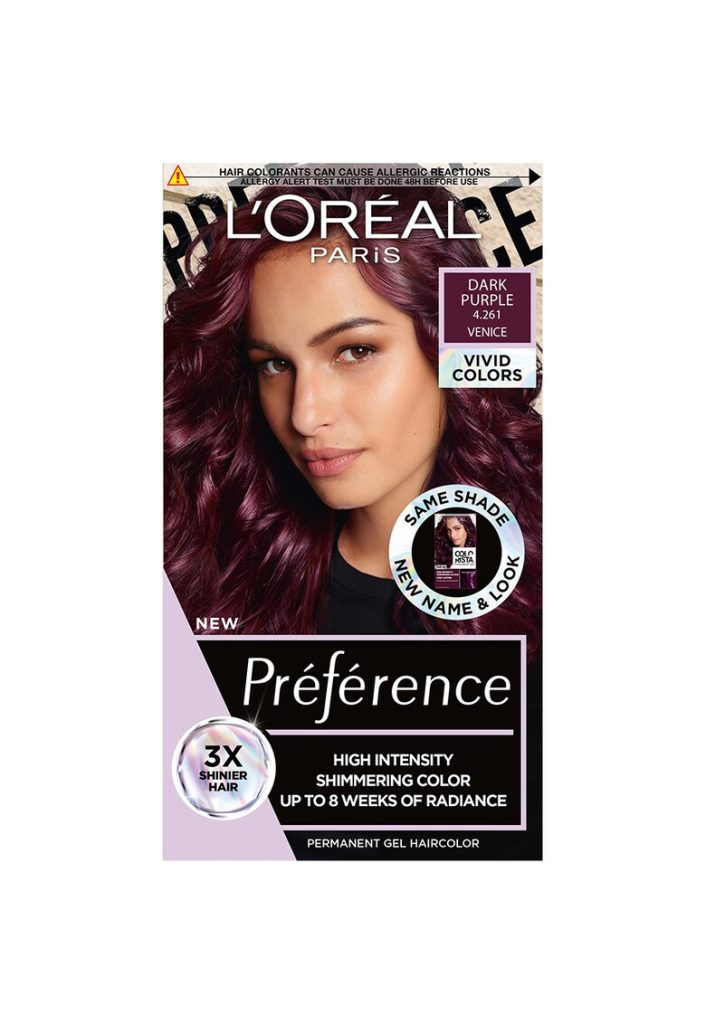 Vopsea de par permanenta cu amoniac Preference Vivid Colours 4.261 Dark Purple - 204 ml-FEMEI-GENTI SI ACCESORII/Produse cosmetice