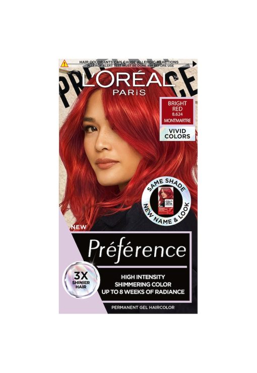 Vopsea de par permanenta cu amoniac Preference Vivid Colours 8.624 Bright Red - 204 ml-FEMEI-GENTI SI ACCESORII/Produse cosmetice