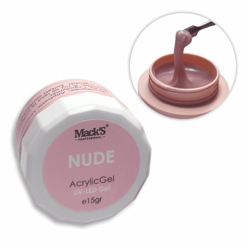 AcrylicGel Nude 15g Macks - M-NUDE-15 - Everin.ro-GEL DE UNGHII / GEL DE CONSTRUCTIE ❤️