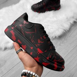 Adidasi barbati casual cu imprimeu rosu 5577 T2-4-Incaltaminte > Adidasi barbati