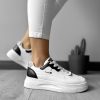 Adidasi dama casual cu talpa inalta  albi CL2403  T5-2-Incaltaminte > Incaltaminte dama > Adidasi dama