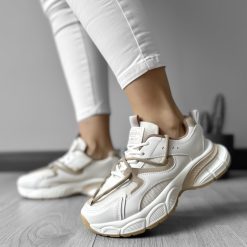 Adidasi dama casual cu talpa inalta  maro CL2405 N7-3-Incaltaminte > Incaltaminte dama > Adidasi dama