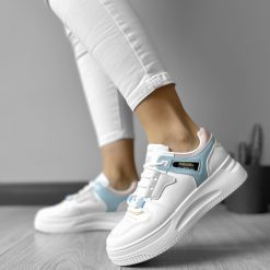 Adidasi dama casual cu talpa inalta  turcoaz CL2407 T3-1-Incaltaminte > Incaltaminte dama > Adidasi dama