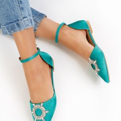 Balerini eleganti Laidia verzi-Balerini Eleganti-Balerini Eleganti