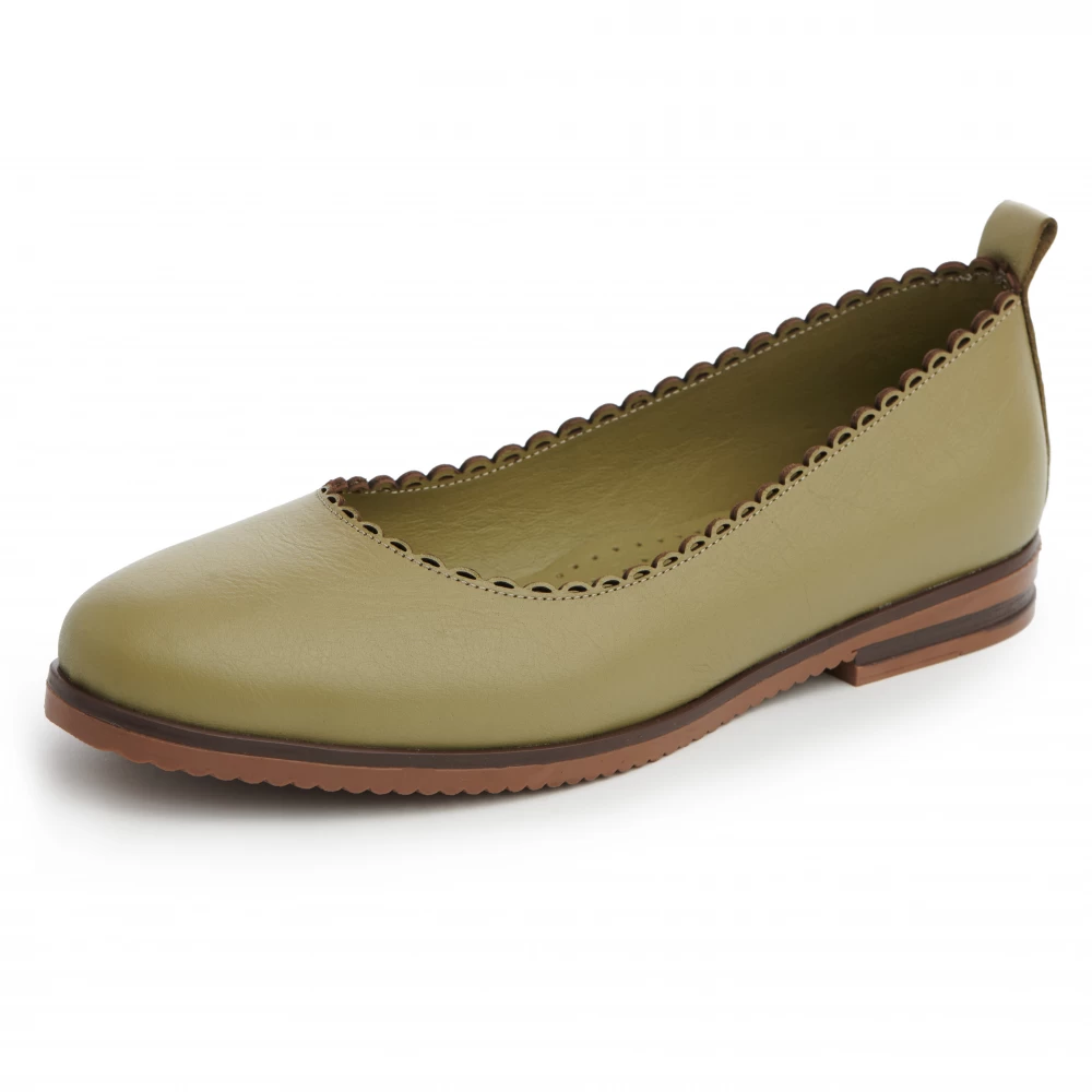 Balerini piele 400 avocado-Pantofi-Pantofi