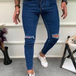 Blugi barbati conici albastri 12297  M3-3.2-Blugi barbati