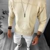 Bluza barbati bej slim fit K151  44-45-4-Hanorace