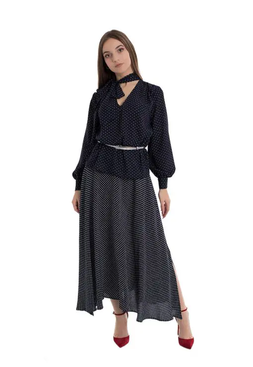 Bluza cu funda din panglici Brianna-FEMEI-IMBRACAMINTE/Bluze