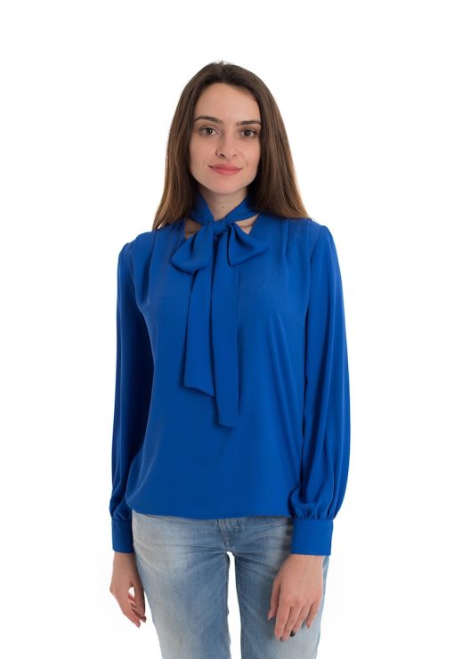 Bluza cu funda din panglici Brianna-FEMEI-IMBRACAMINTE/Bluze