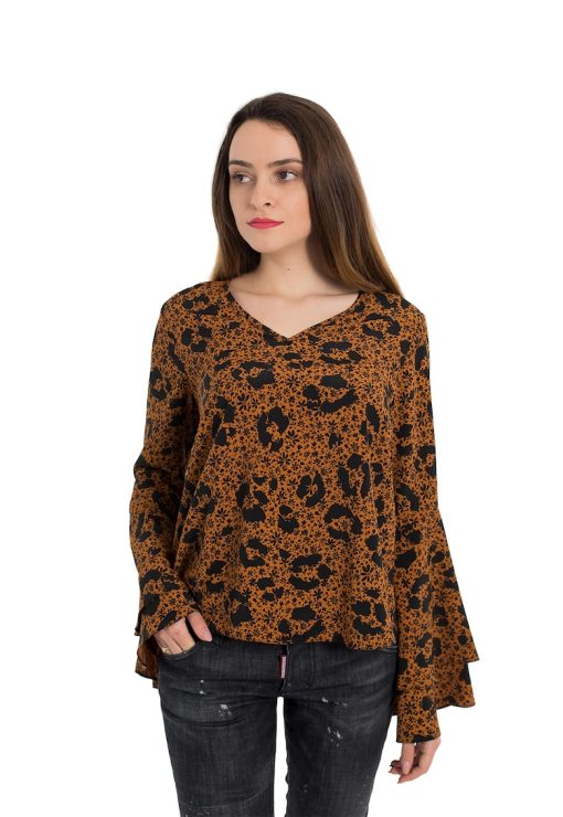 Bluza vaporoasa cu maneci tip clopot Georgia-FEMEI-IMBRACAMINTE/Bluze