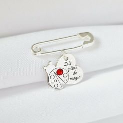 Brosa Ac de siguranta - Magie de Mamaruta – Argint 925 - Cristal Swarovski-Argint >> Pandantive Argint personalizate