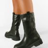 Cizme scurte dama verzi Sinorma-Cizme fara toc-Cizme fara toc