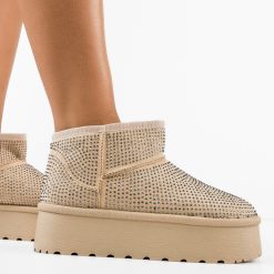 Cizme tip Ug Oliv Bej 2