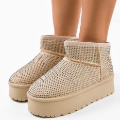 Cizme tip Ug Oliv Bej 3