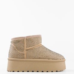 Cizme tip Ug Oliv Bej 4