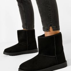 Cizme tip ugg negre Chica-Cizme tip UGG-Cizme tip UGG