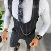 Compleu barbati Vesta + Pantaloni negru B5517 V3-3-Costume barbati > Compleuri barbati