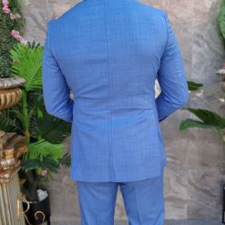 Costum SAFARI bleu pal Sacou si Pantalon C4154 2