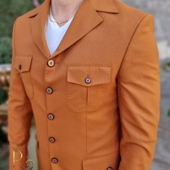 Costum SAFARI caramiziu Sacou si Pantalon C4162 2