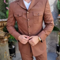 Costum SAFARI maro Sacou si Pantalon C4163 2