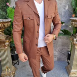 Costum SAFARI maro Sacou si Pantalon C4163 6