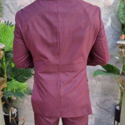 Costum SAFARI visiniu Sacou si Pantalon C4161 3