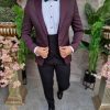 Costum ceremonie visiniu/negru